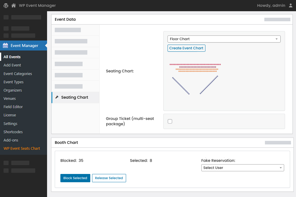 Adding Seating Chart To Each Event