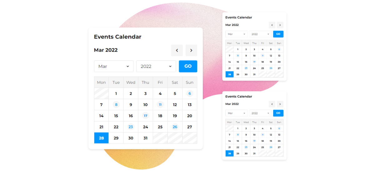 calendar widget