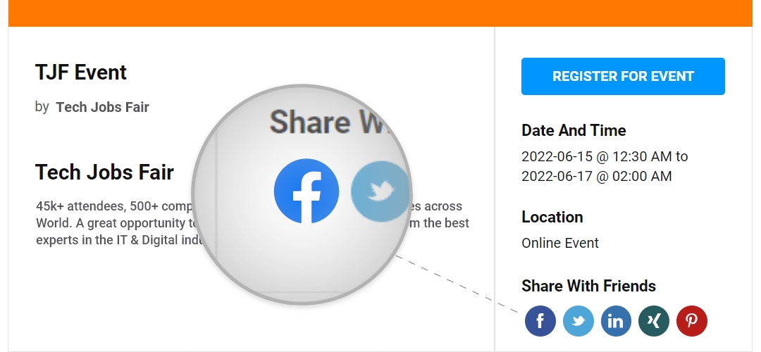 facebook sharing button