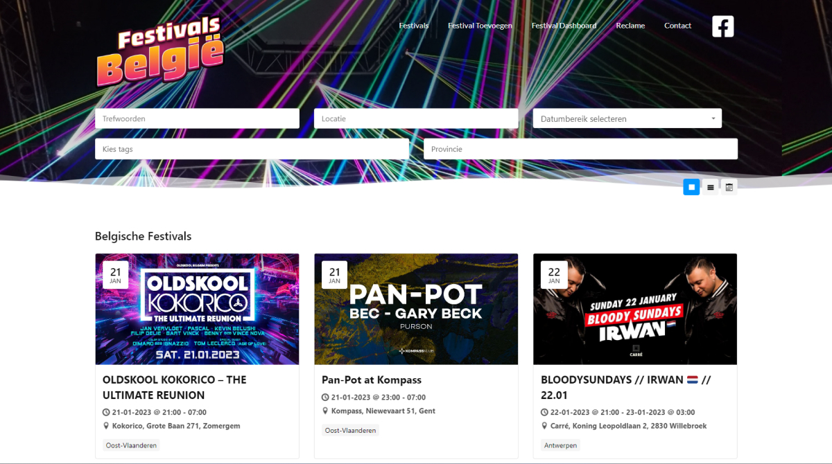 festivals belgie events