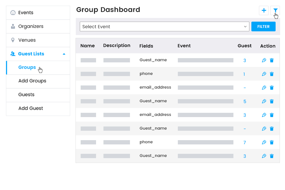 Guest Group Dashboard On Frontend