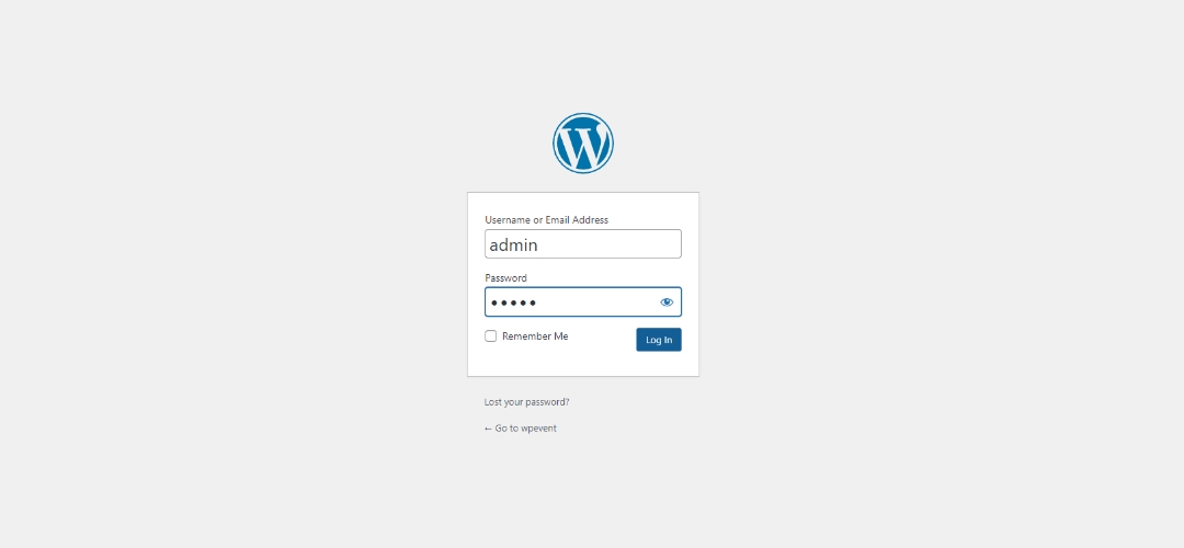 login admin panel
