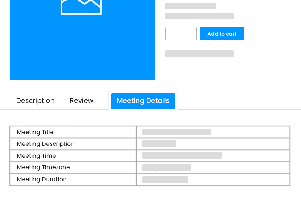Meeting Details Woocommerce Product Detail Page