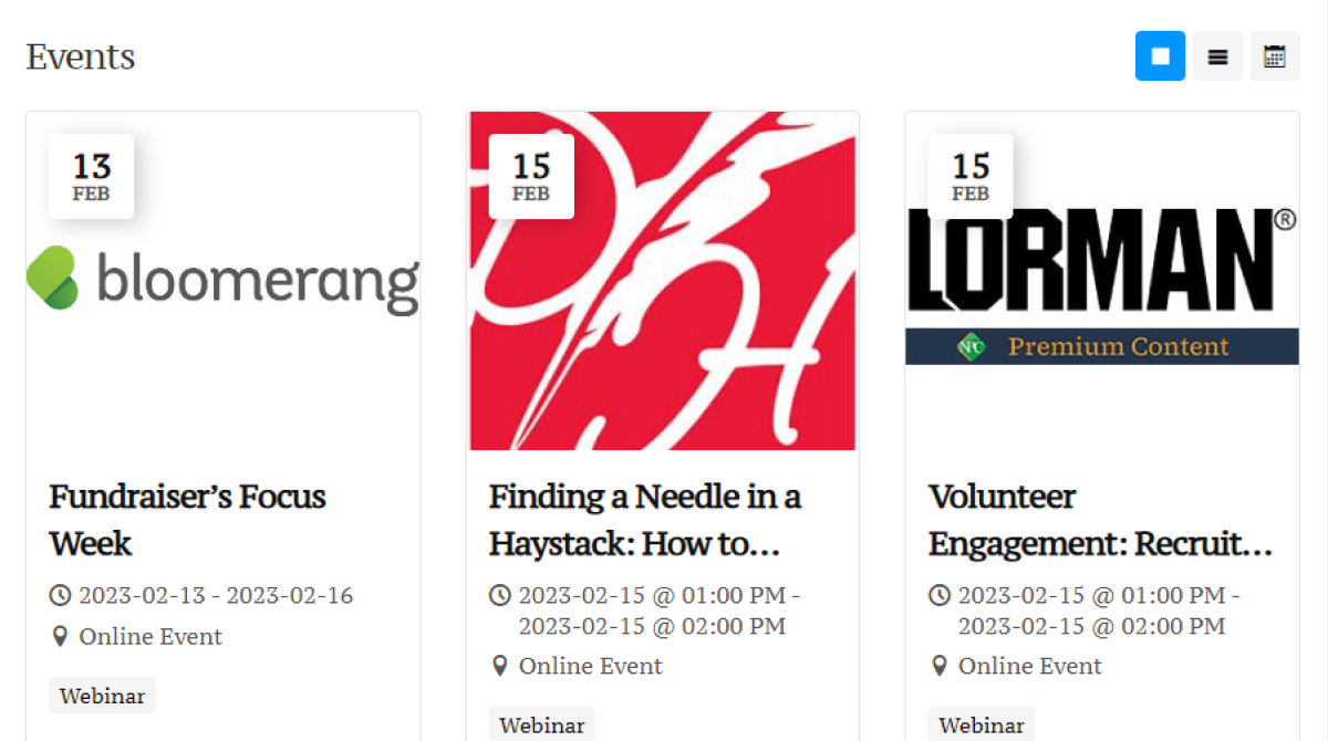 nonprofit courses event