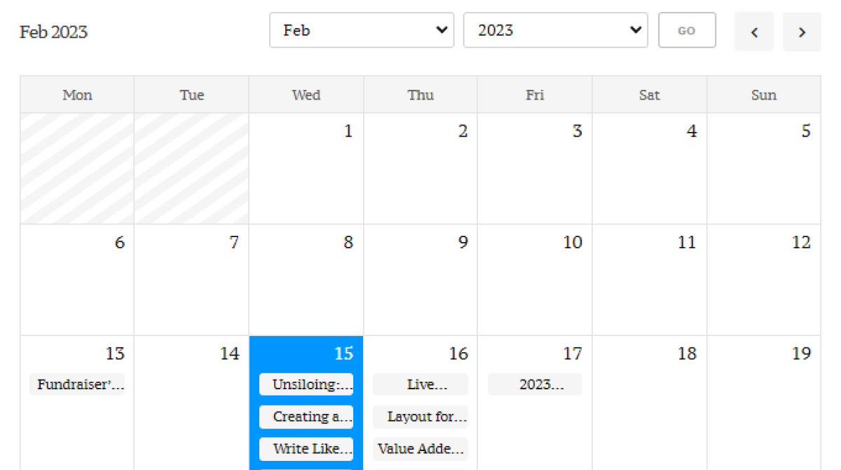 nonprofit courses events