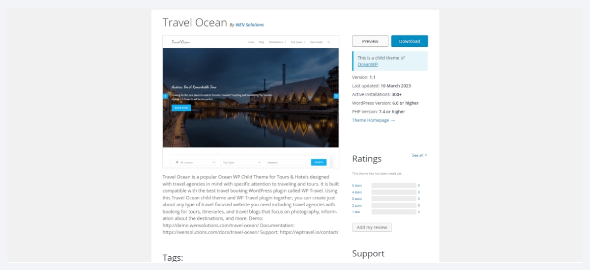 ocean wp theme