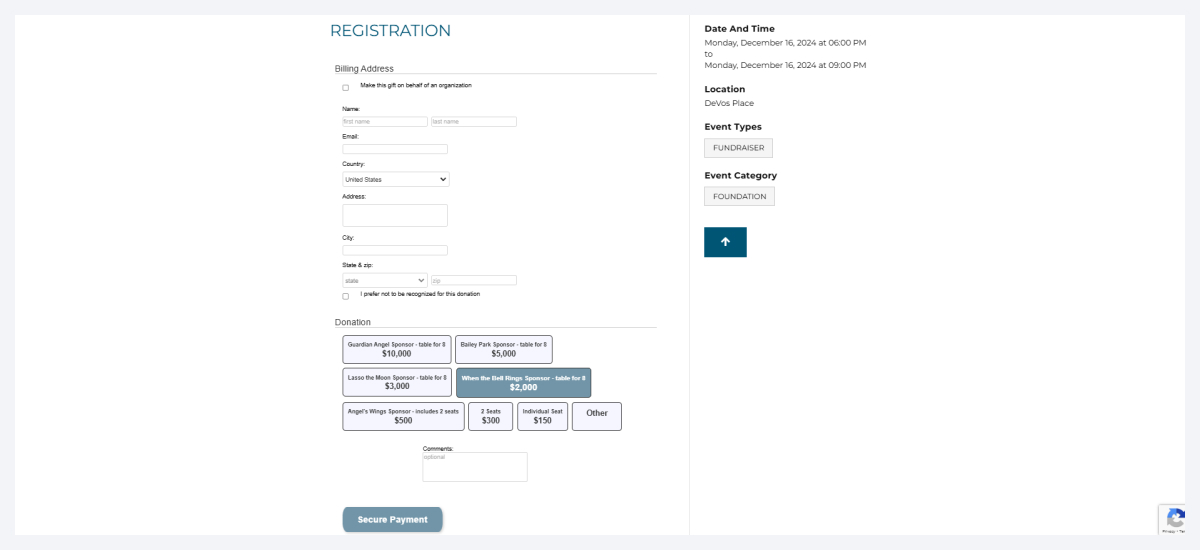 registration form