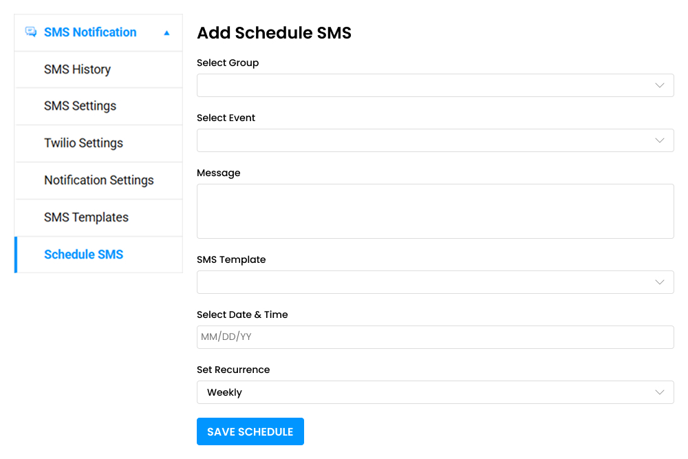 Schedule Sms