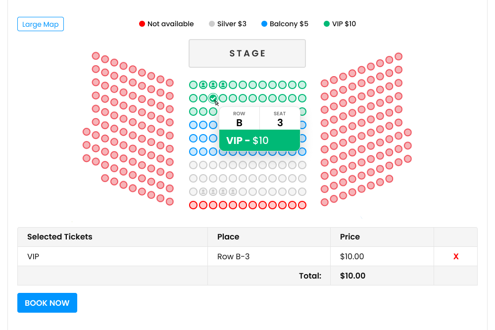 Selecting Seats From The Frontend