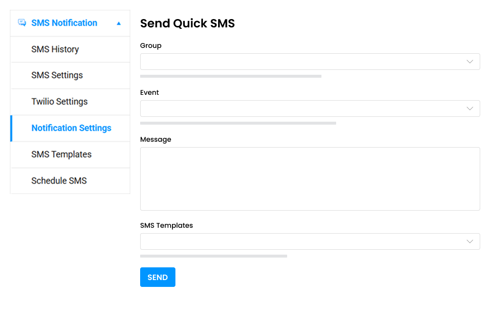 Sms Setting