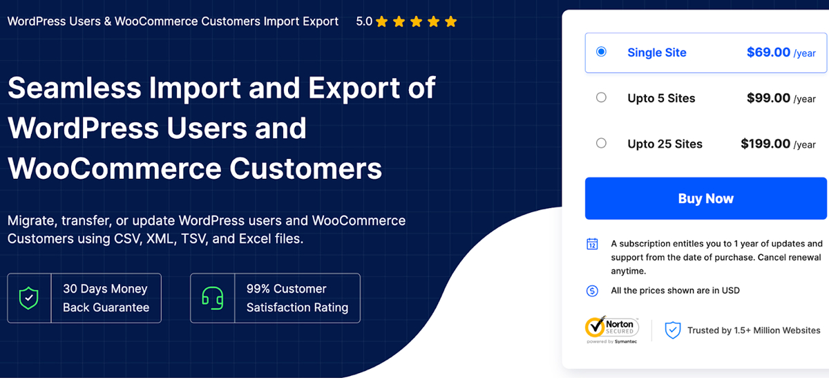 WordPress Users Import Export plugin