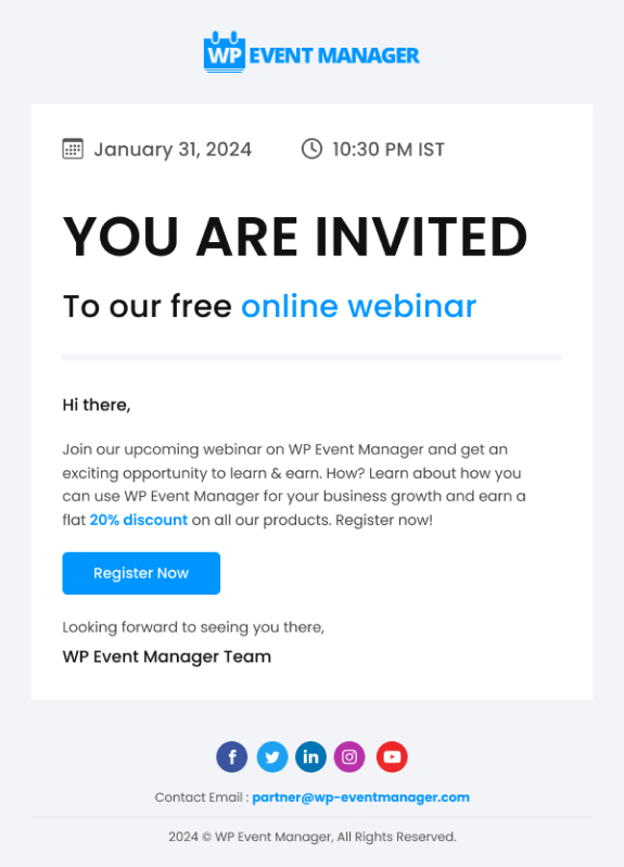 webinar newsletter
