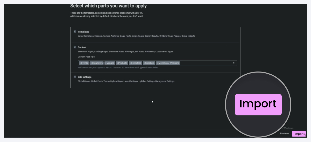 install wordpress event listing theme