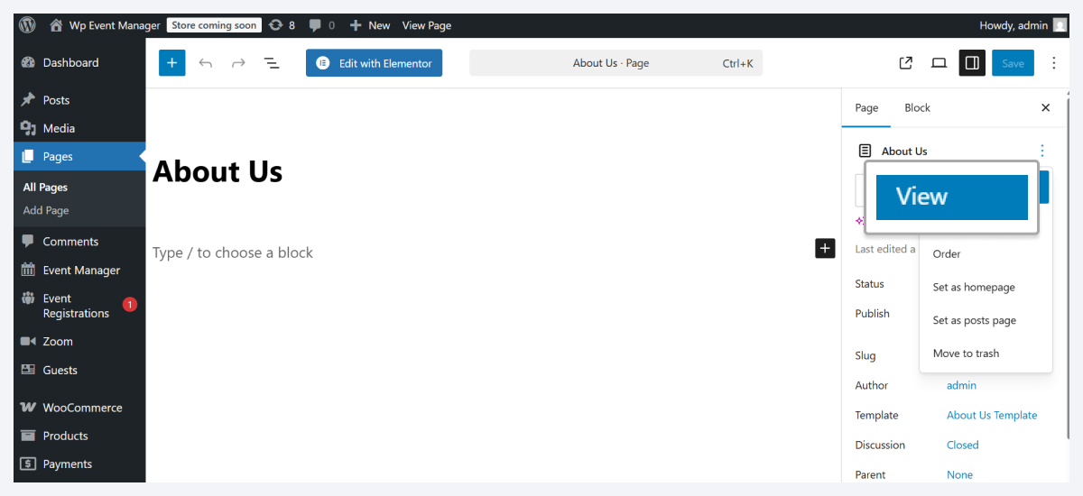 install wordpress event listing theme
