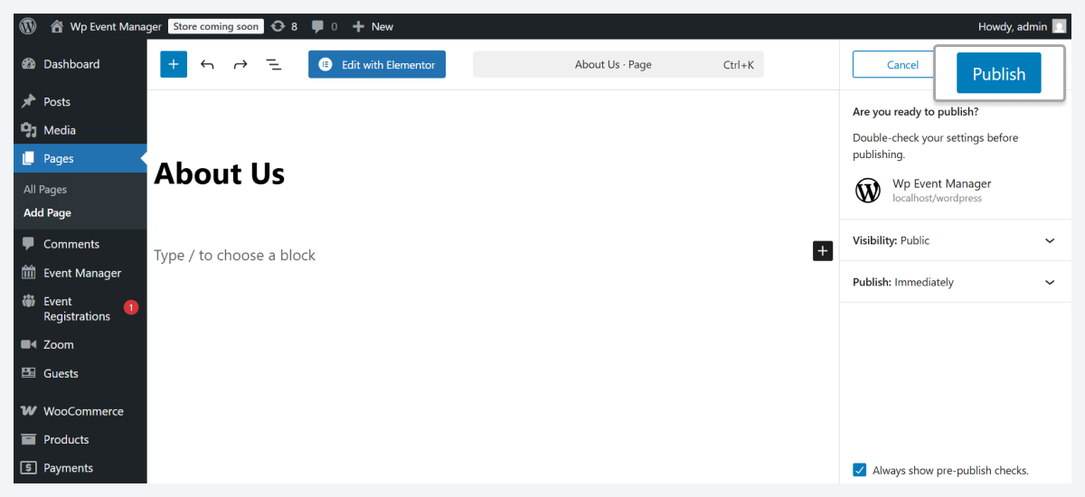 install wordpress event listing theme