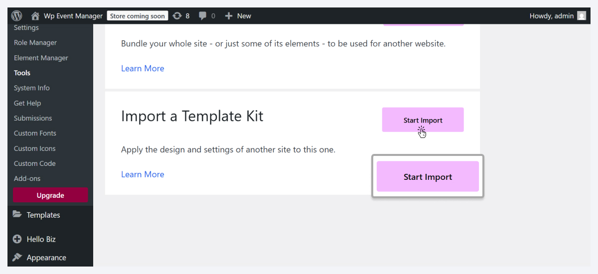 install wordpress event listing theme