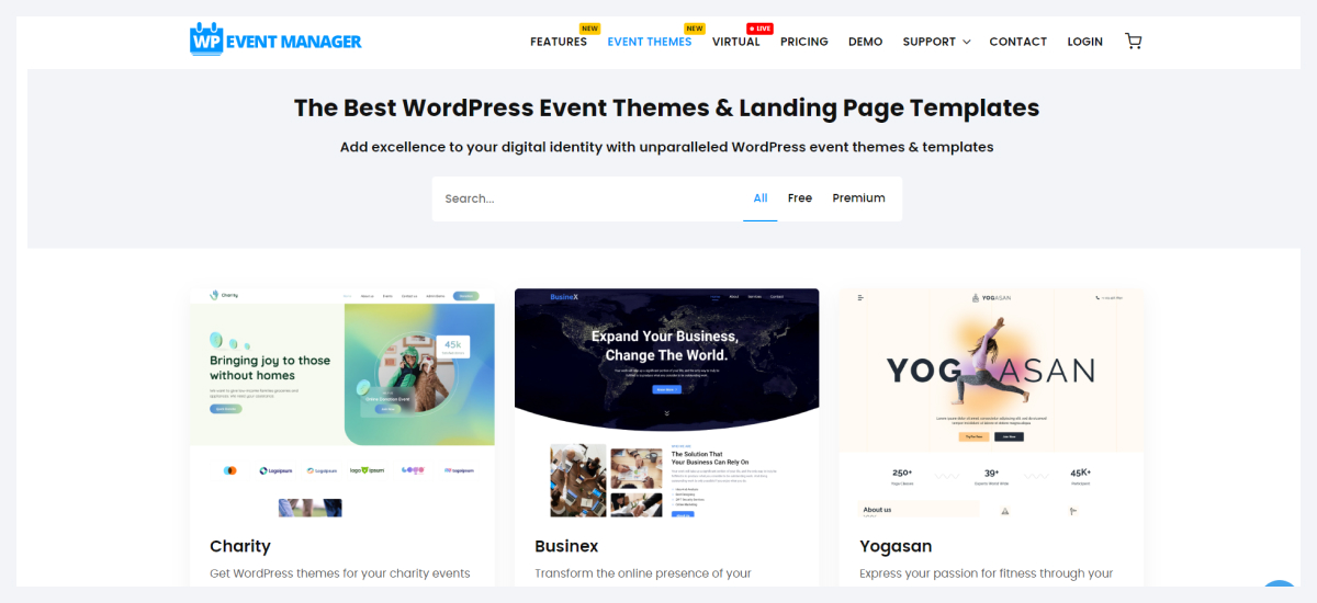 wp-eventmanager themes