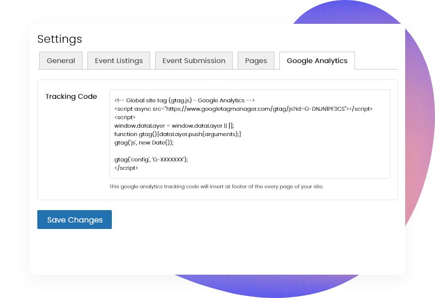 Adding Analytics Code