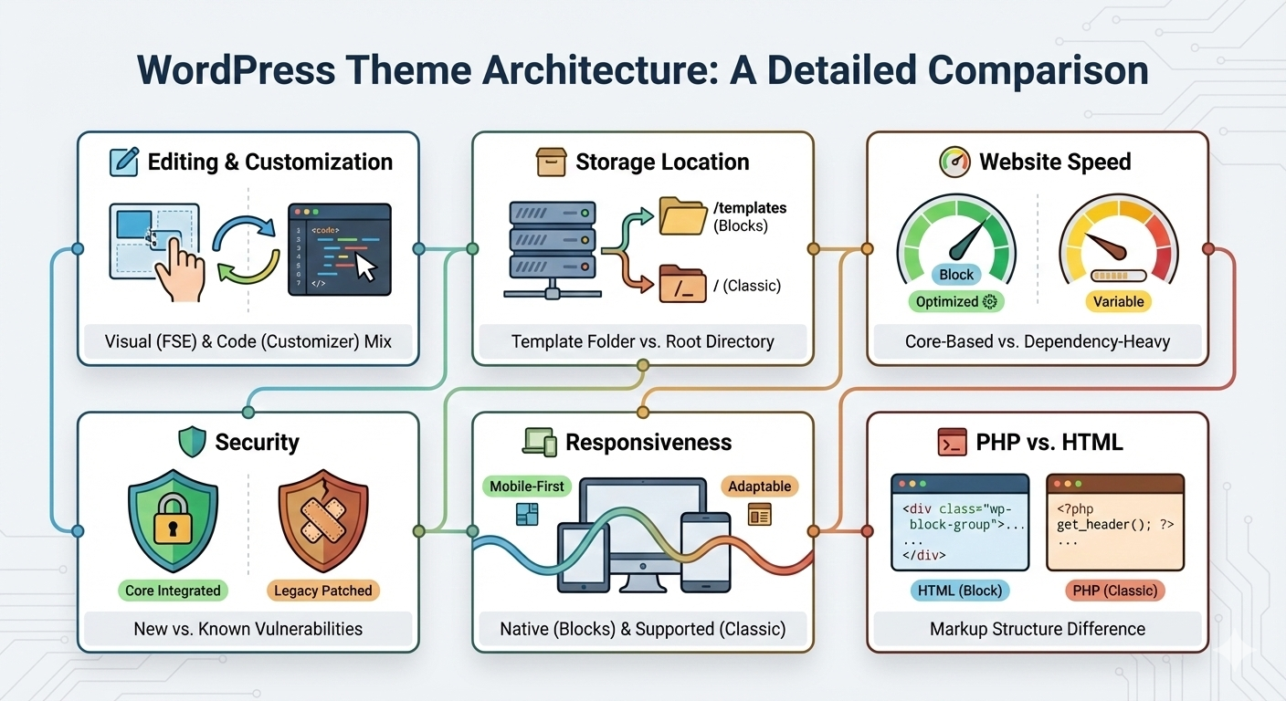 wordpress block themes vs classic themes