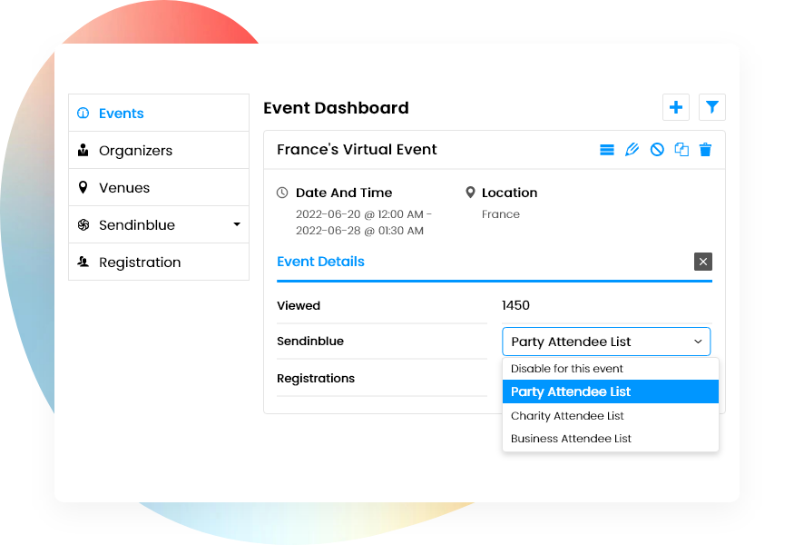 Event Specific Data Sync