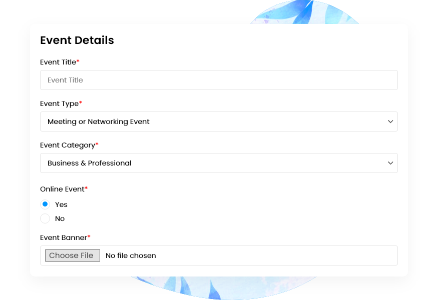 Frontend Event Submission