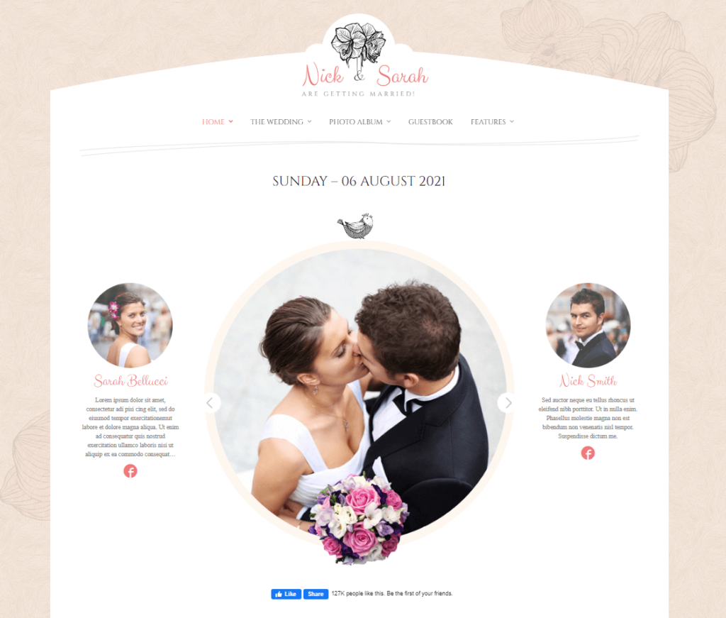 Nice Wedding WordPress Theme